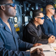 Photo provided by the U.S. Navy showing aboard USS Portland (LPD 27) observing a high-energy laser weapon system demonstration on Dec. 14, 2021 while sailing in the Gulf of Aden.